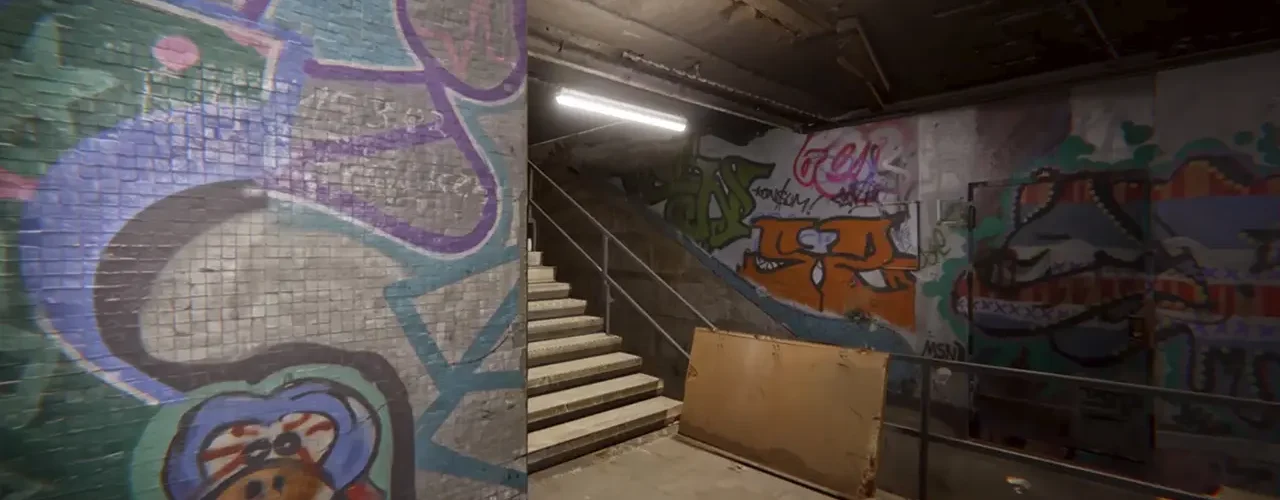 Düsseldorf Worringer Platz 3D Scan Unterführung Graffiti VR Museum