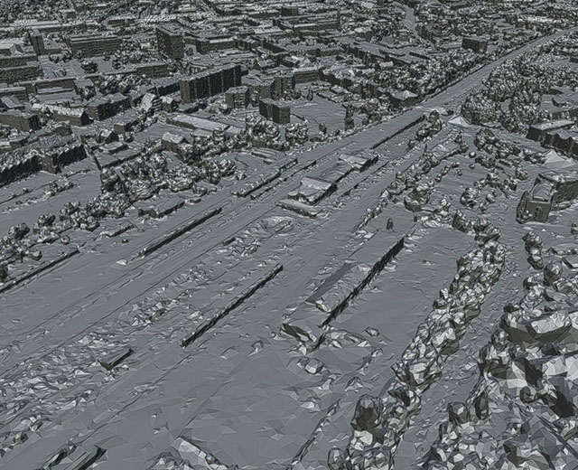 Düren 3D Stadt Modell Mesh