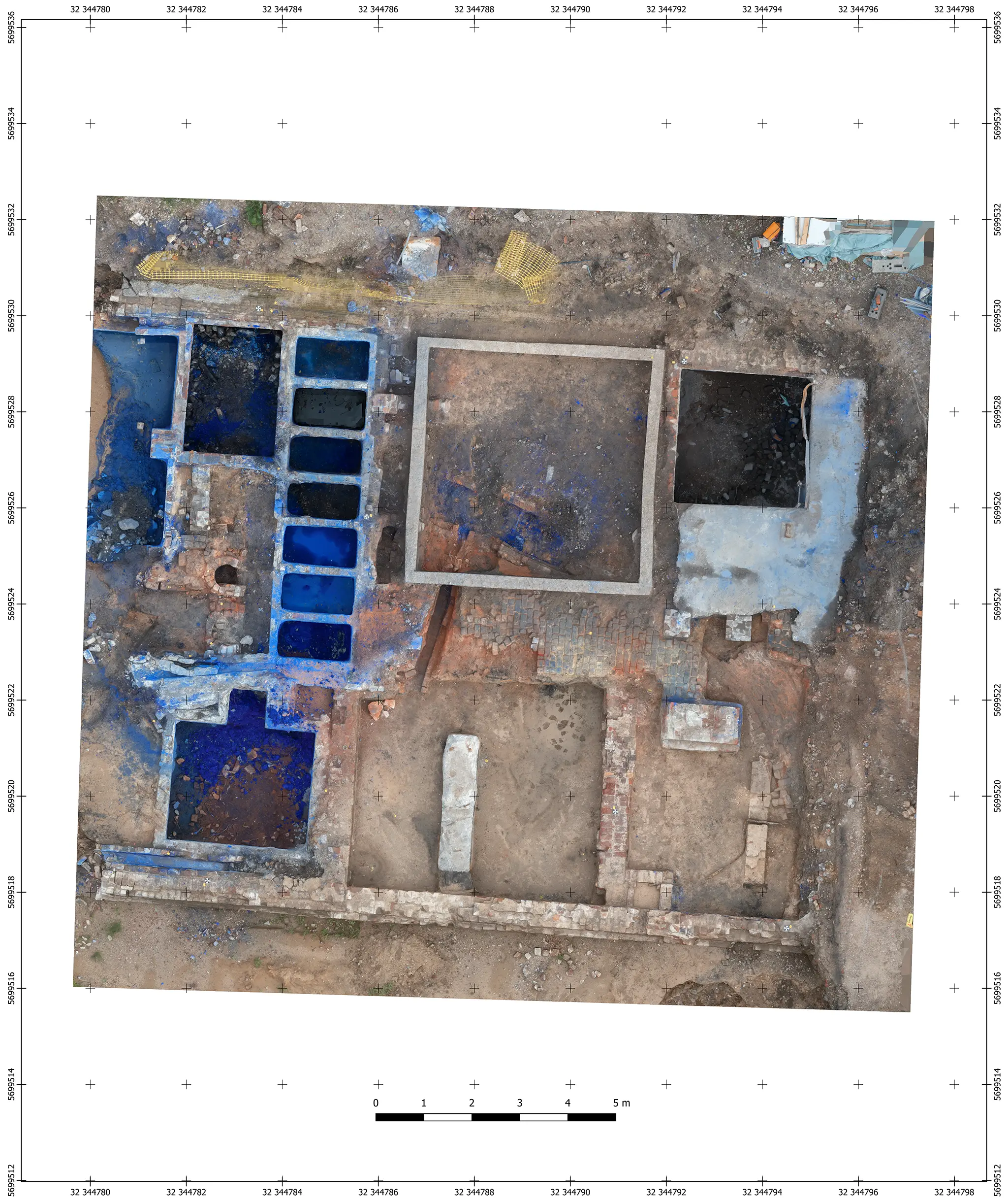 Archäologische Bauzustandserfassung Duisburg - Übersicht UAV Orthofoto 2